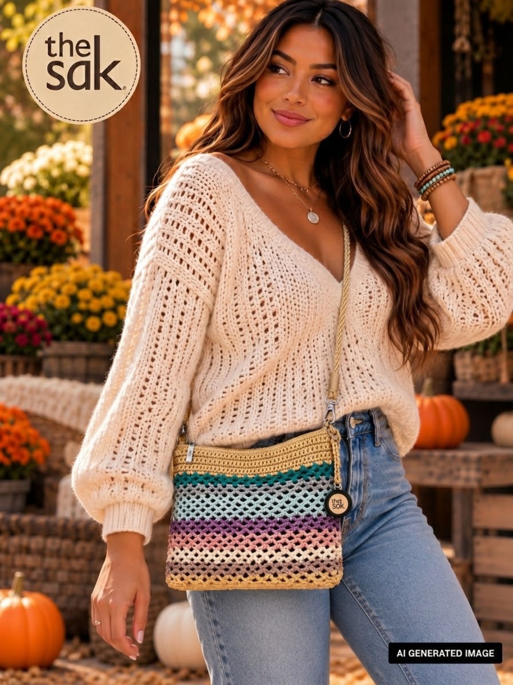 The Sak Casual Classics 3-in-1 Demi Crochet Crossbody Bag NWT